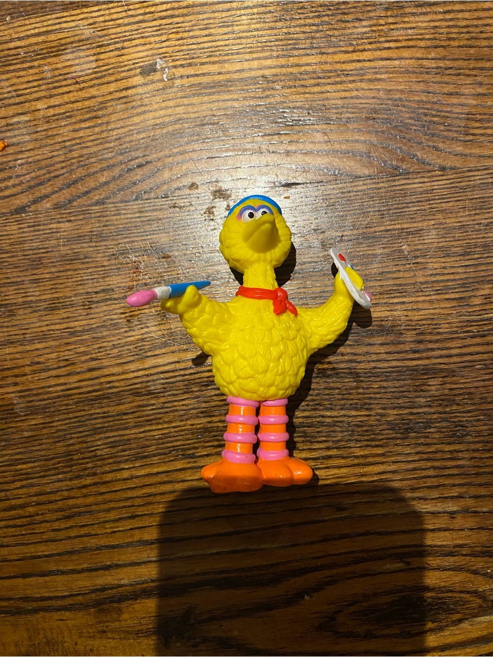 3 for $10- Muppets Sesame Street Big Bird Artist Painter Figurine PVC Applause